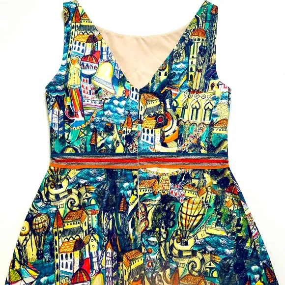 Anthropologie Weston City Scape Peplum Top Size XS - Picture 6 of 7